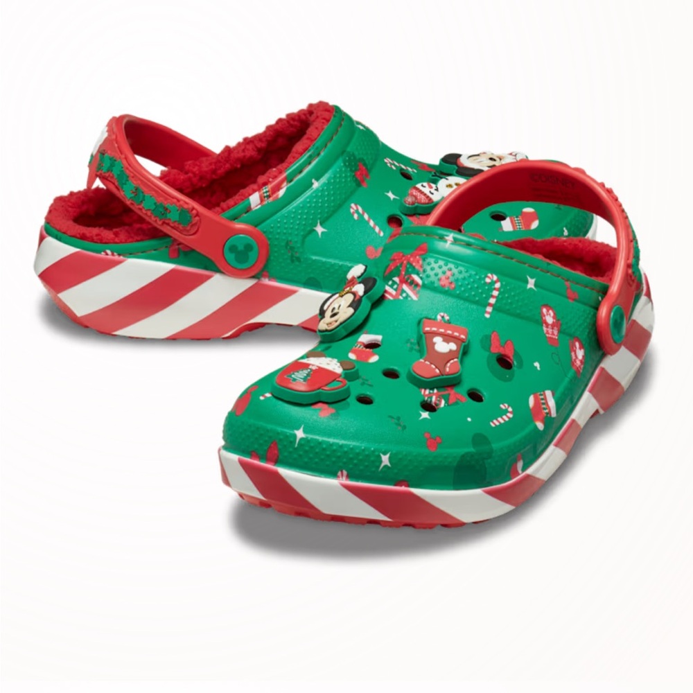 CROCS Green and Red Holiday Clogs